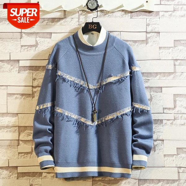 

christmas knitted long sleeves men's sweaters winter clothes 2020 japanese style casual standard designer oversize pullovers #b553, White;black