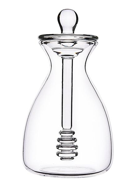 

storage bottles & jars ml handmade honey jar with dipper glass pot lid and the stirring rod are integrated kitchen gadget qualified