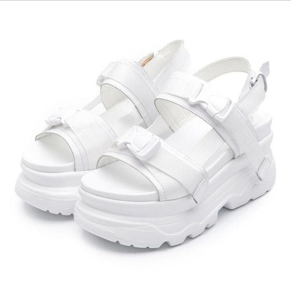 

sandals shoes woman summer for women comfy soft retro wedge low heels thick bottom ladies, Black