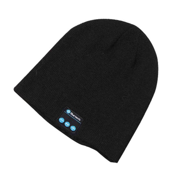 Gorro Bluetooth presente estéreo sem fio fone de ouvido volume ajustável equitação corrida moda música quente boné malha esportes ao ar livre Y21111