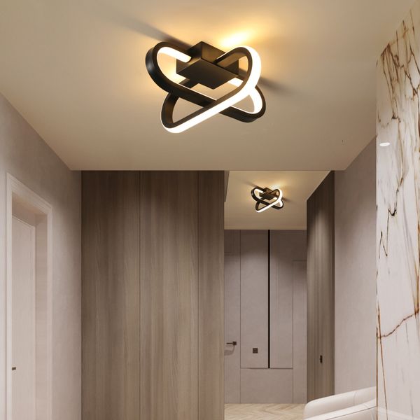 

led ceiling lamp in entrance modern black corridor mounted surface lighting porch room light interior qs67