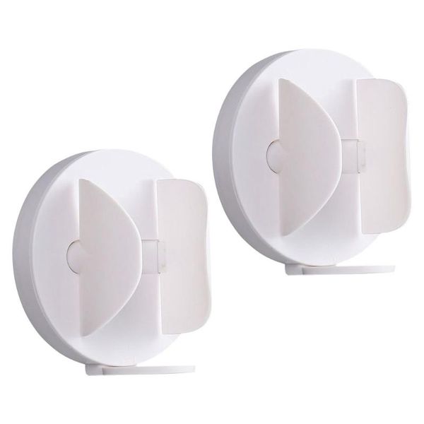 

toothbrush holders 2pcs punching-electric racks wall-mounted storage white