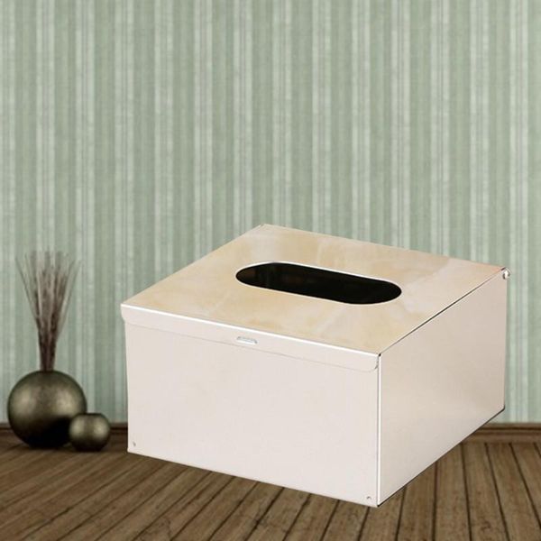 

tissue boxes & napkins 1pc box stainless steel square bathroom paper holder storage container