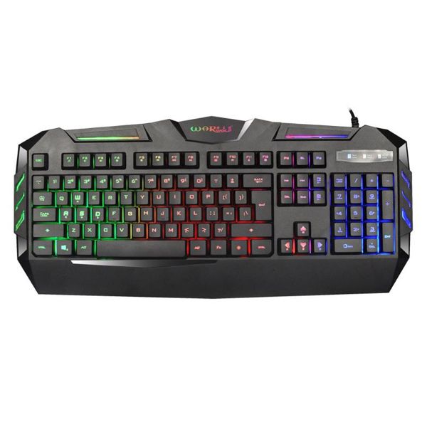 

keyboards game keyboard k3 usb wired illuminated colorful led backlit multimedia pc gaming