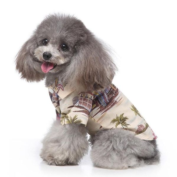 Camisa havaiana do animal de estimação do luxo da forma da forma do cão