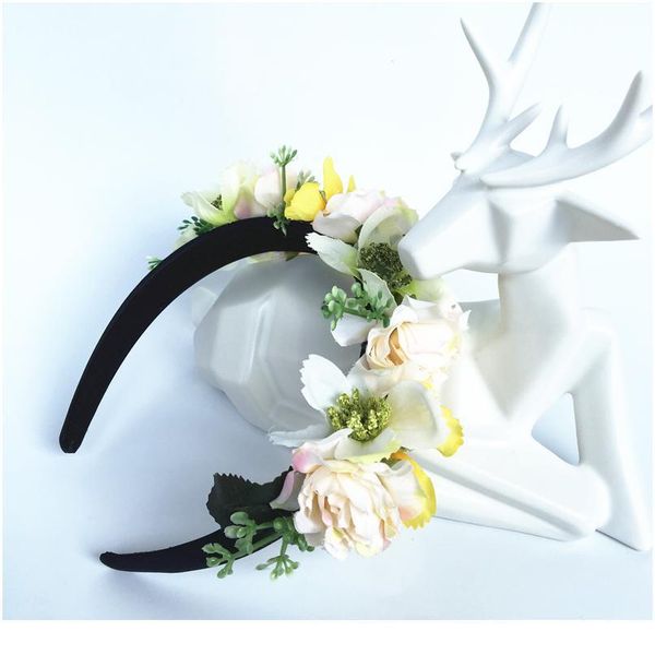 

kids flower crown florals headband garlands festival girls hair accessories bride wedding flower wreath women h qylpjc