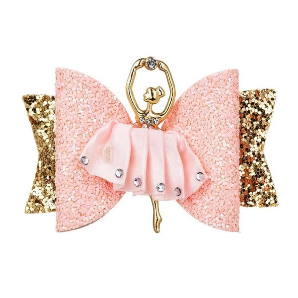 

hair accessories glitter bow sparkly clip for women girls hairpin children kids barrettes ballet, Slivery;white