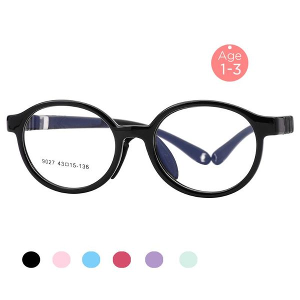 

fashion sunglasses frames cool kids kid glasses age1-3 flexible eyewear spectacle frame for girls and boys tr90 children eyeglasses optical, Black