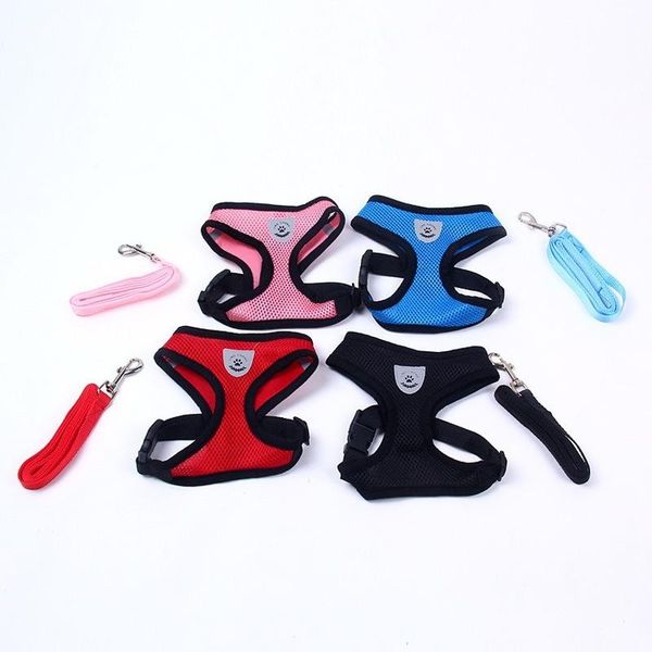 

dog traction type chest harness pet suit traction rope chest back breathable mesh dog harness