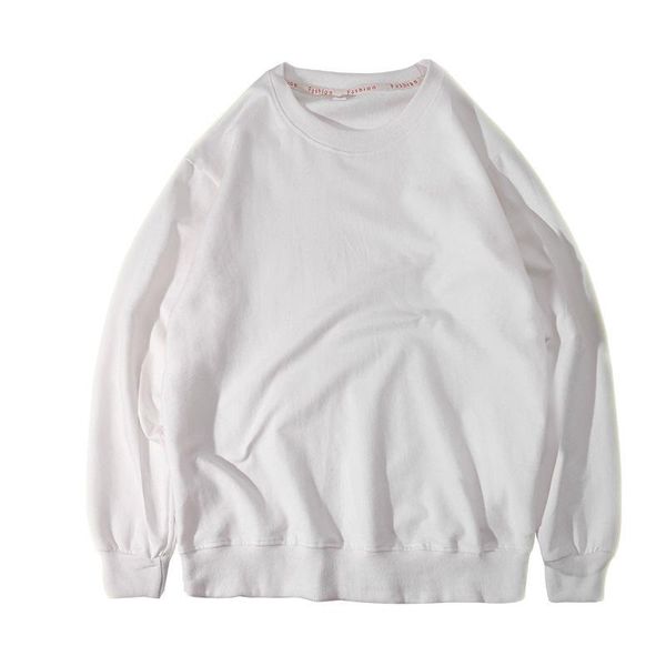 

men's hoodies & sweatshirts parklees solid pull men o-neck cotton oversize sweatshirt casual harajuku plus size streetwear 12+ colors, Black