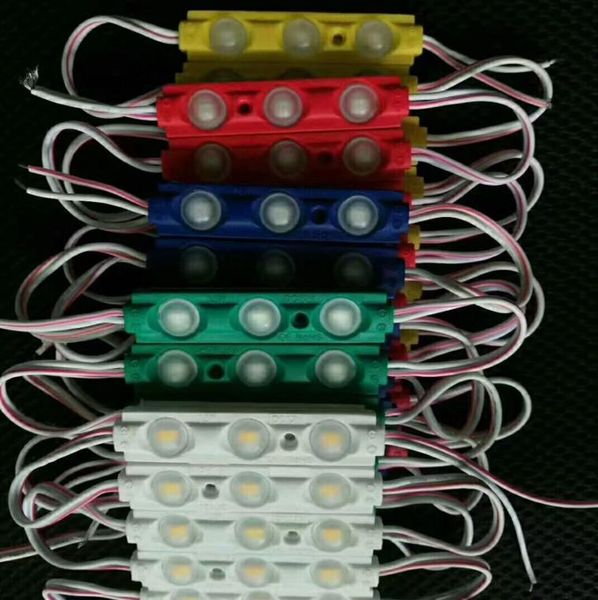 

led module 5730 smd 3leds white warm white red green blue yellow pink waterproof light advertising lamp dc 12v wholesale