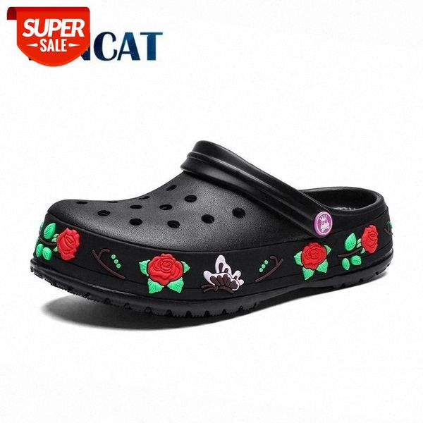 

fashion men sandals summer beach flat sandals slippers #7v3k, Black