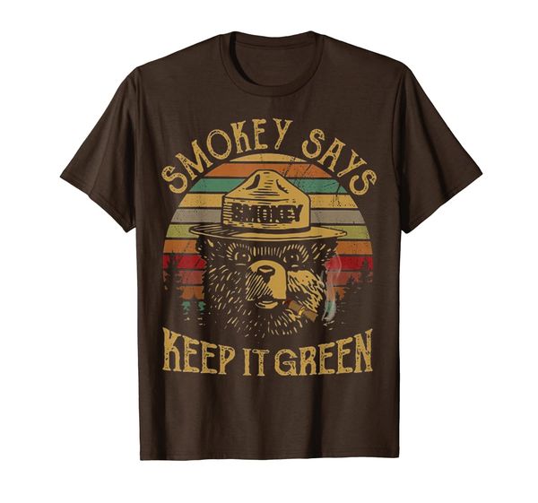 

Camping vintage smokey says keep it green t shirt, Mainly pictures