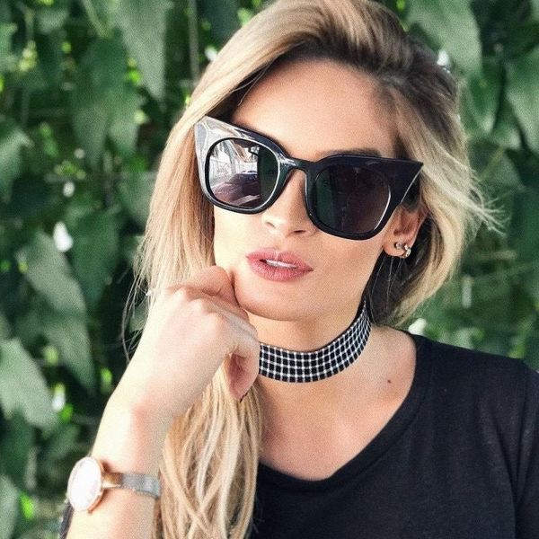 

fashion lens cat fashion men sunglasses brand gradient oculos parent-child eyes women classic glasses sun gafas miexu, White;black