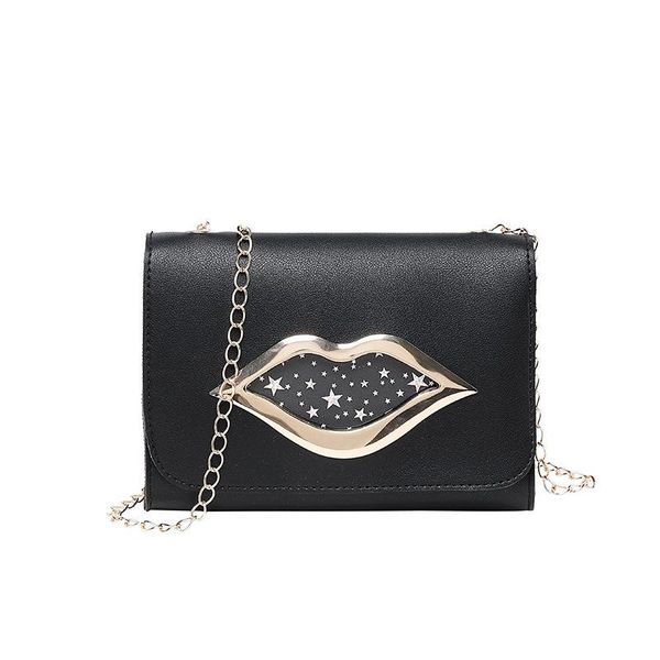 

evening bags elegant women handbags mini square shoulder bag ladies hasp personality lips small messenger