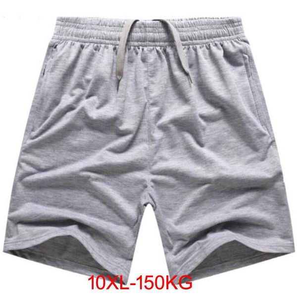 

men's shorts plus size big 8xl 9xl 10xl men loose summer soft comfortable gray elastic waist thin breathable, White;black