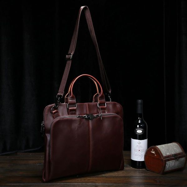 

pu leather bags lock handbags single shoulder messenger bags multifunction briefcase