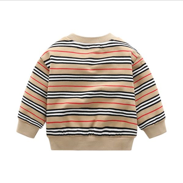 

2021 new baby boys striped sweaters spring autumn boys knitted pullover kids cotton sweatshirt children loose casual sweater244q, Blue