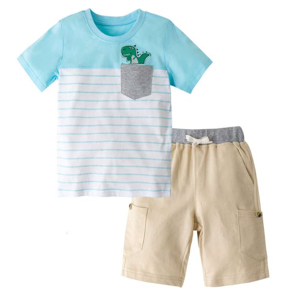 

boys' summer short sve pants suit cotton round neck t-shirt shorts children's wear, White