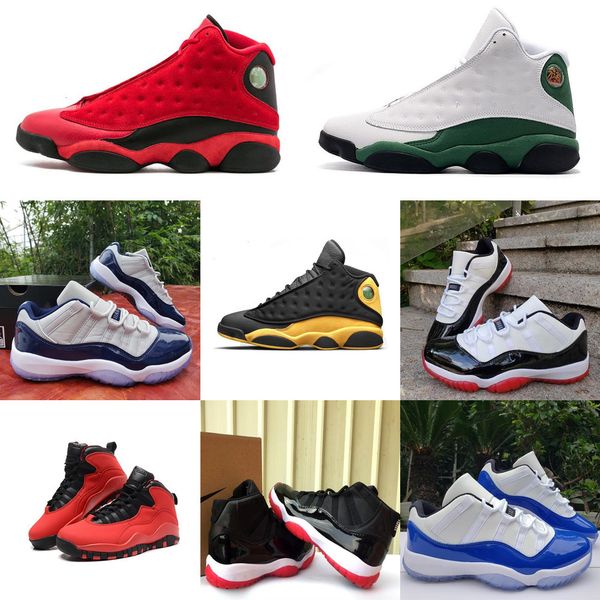 

2021 1 3 7 10 11 13 xi 11s platinum tint men women basketball shoes cap and gown prom night gym red bred barons cool grey 5.5-12 31e73x