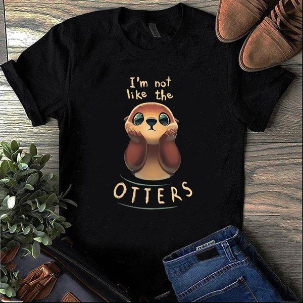 

summer short sleeve tshirt women i am not like the otters t shirt camiseta mujer fashion female tee plus size dropshipping, White