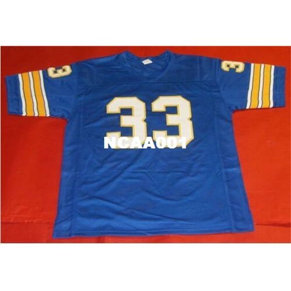 

custom 001 retro blue #33 tony dorsett pittsburgh college jersey size s-4xl or custom any name or number vintage football jersey, Black