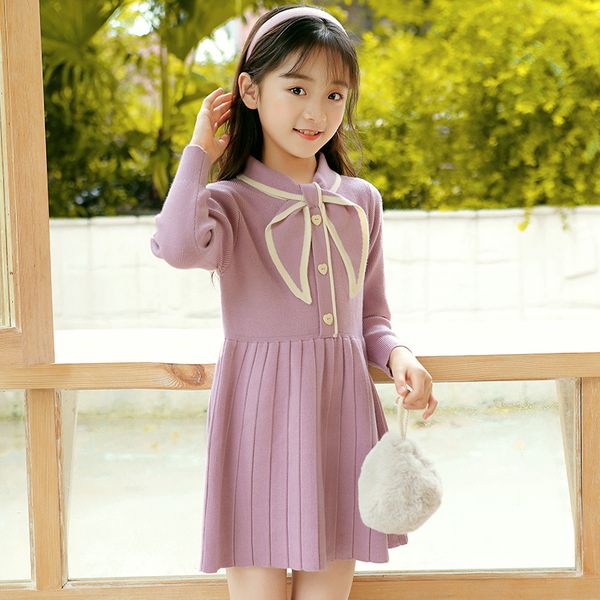 

girls dress elegant autumn winter sweater kids dresses for girl children clothes mother daughter dress 6 8 10 12 14 16 yrs, Red;yellow