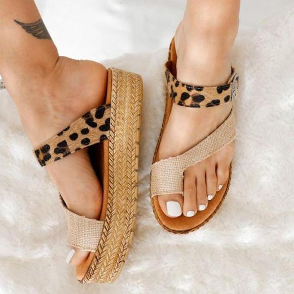 

slippers summer women's sandals flip flops wedges heels casual shoes flat platform espadrilles buckles female, Black