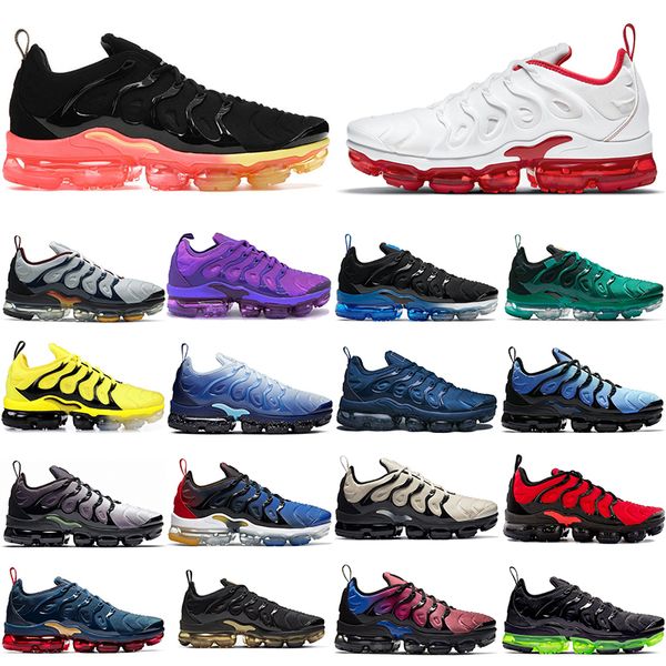 

original tn plus running shoes for men women triple black white cherry fresh atlanta hyper blue #105 bred pure platinum mens trainers sport