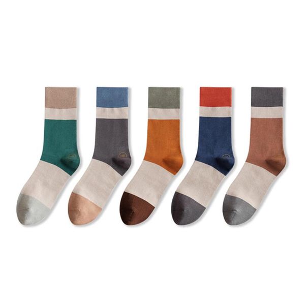 

men's socks 2 pair autumn winter long men fashion street style cycling sports cotton thick middletube brand designer homme calze, Black