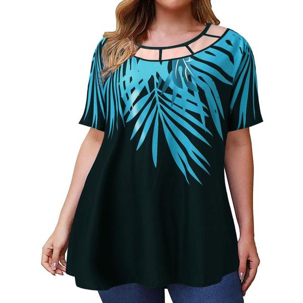 

women's blouses & shirts l-5xl women tunic 2021 summer patchwork plus size short sleeve o-neck flowy blouse camisas de mujer, White
