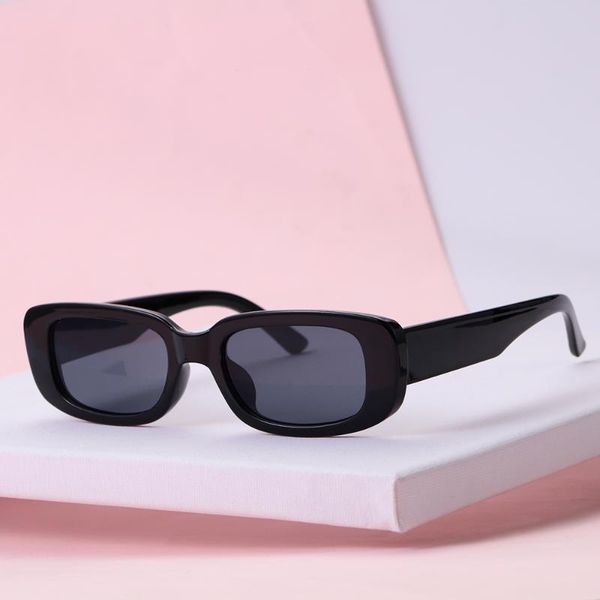 

fashion sunglasses frames fashionable beach eyeglasses women small rectangle frame sun glasses uv400 protection eyewear protective goggles, Black