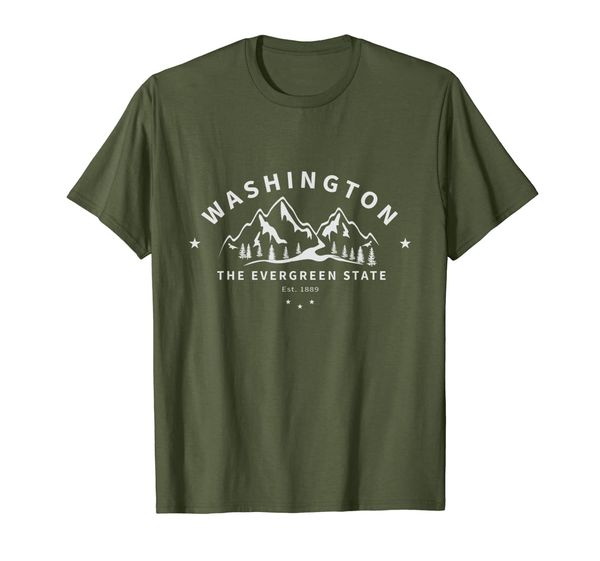 

washington: the evergreen state t-shirt, White;black