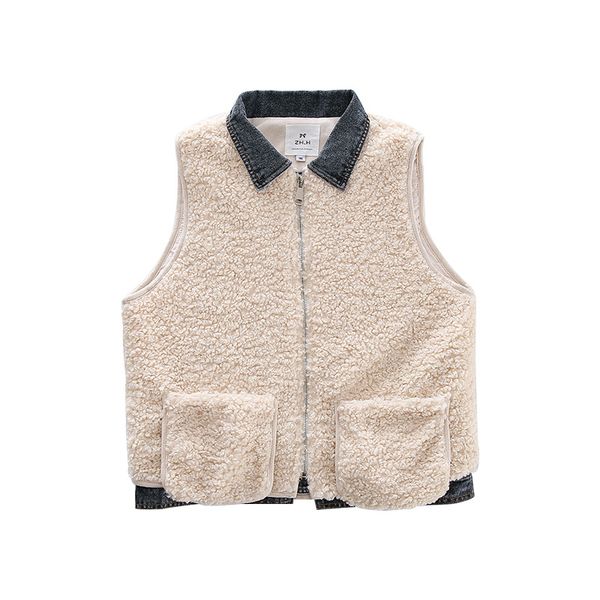 

girls granule cardigan sandwich vest 2021 autumn and winter new children's sweater vest baby warm clothing, Camo
