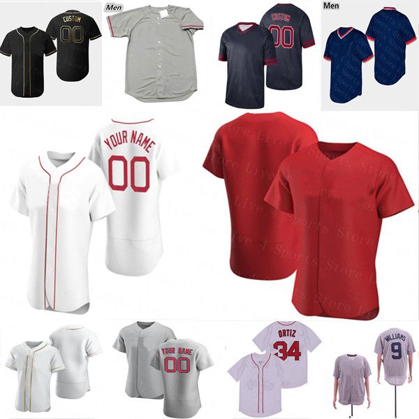 

andrew benintendi david ortiz boston jersey baseball enrique hernandez j. d. martinez nathan eovaldi ted williams rafael devers pedroia 4xl, Blue;black