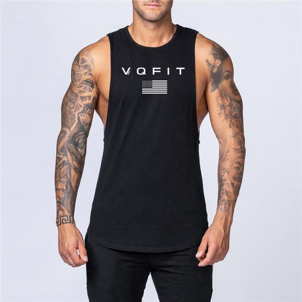 

workout stringer clothing vest men bodybuilding singlets cotton fitness mens tank muscle sleeveless sportswear undershirt, White;black
