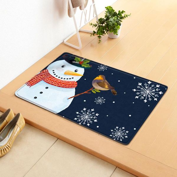 

carpets christmas cartoon pattern doormat style foot pad anti-slip home room party decoration bathroom supplies