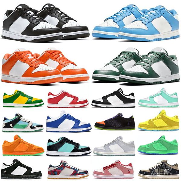 Panda White Black The 50 lot Mens Womens Running Shoes UNC Coast Dusty Olive Chunky Orange Pearl Green Plum sports Sneakers Trainers Michigan Kasina BRAZIL Dark Green