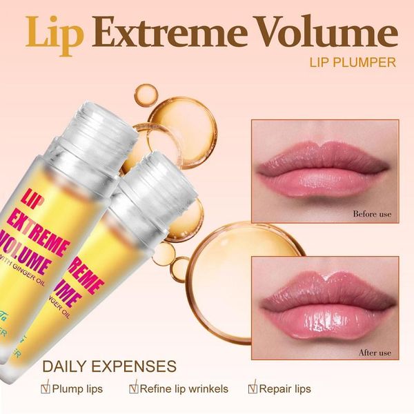

lip balm ginger oil volumising plump gloss moisturizing repair extreme volume plumper refine wrinkle