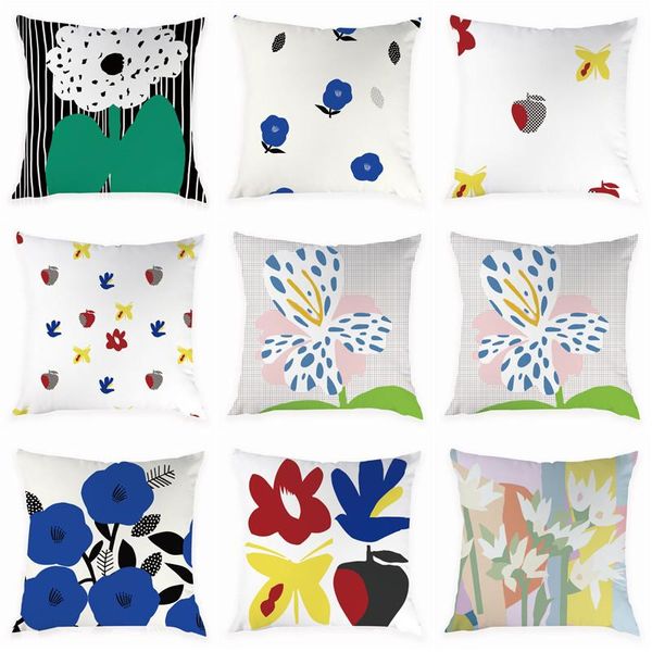 

cushion/decorative pillow printing cushion cover sofa covers peach skin decorative flower pillowcase home decor 45*45cm