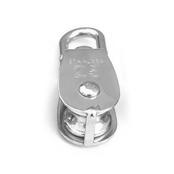 

accessories 1pcs stainless steel single pulley block tackle roller wire rope cable loading lifting for