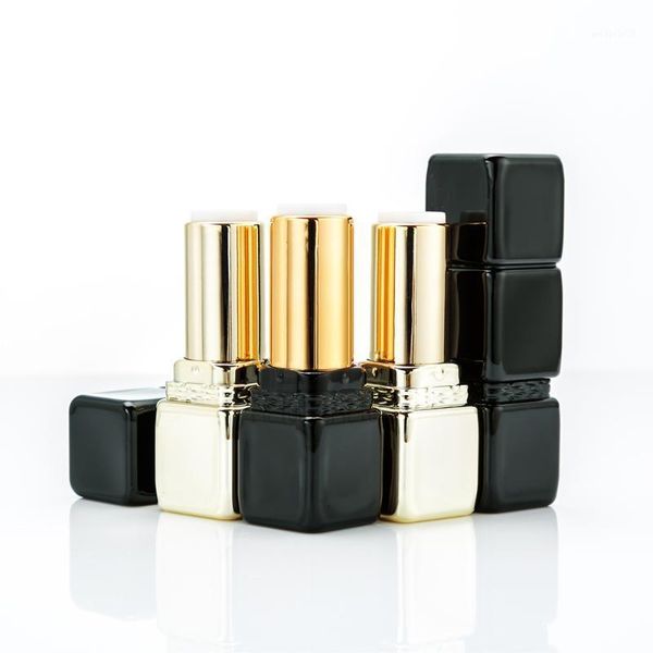 

storage bottles & jars empty plastic lipstick case 12.1mm internal diameter black and gold color for choice
