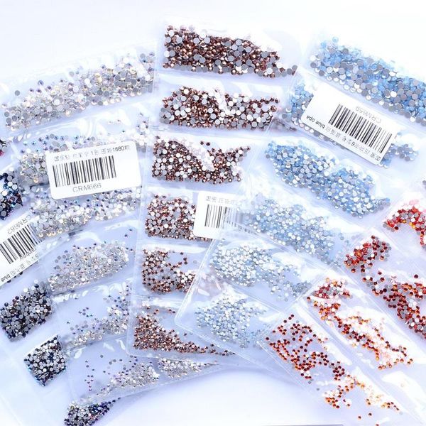 

nail art decorations 31 colors ss3-ss10 small sizes nails crystal glass rhinestones for 3d decoration low cost bulk, Silver;gold