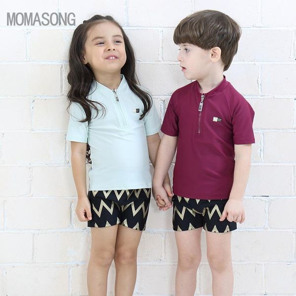 

one-piece suits 2021 children's swimwear boys and girls split swimsuit set