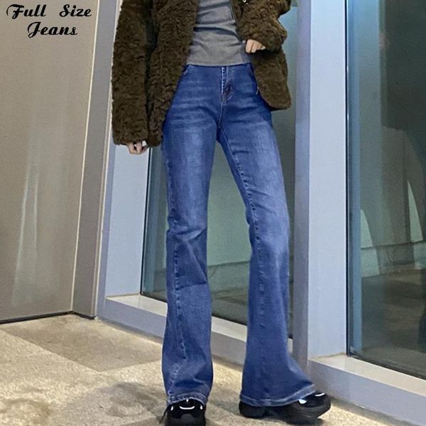 

plus size harajuku high waist flare jeans mom streetwear aesthetic baggy distressed trousers women vintage wide leg denim pants, Blue
