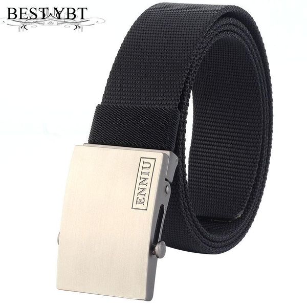 

belts ybt belt nylon smooth buckle women cowboy outdoor sports simple casual fashion men, Black;brown