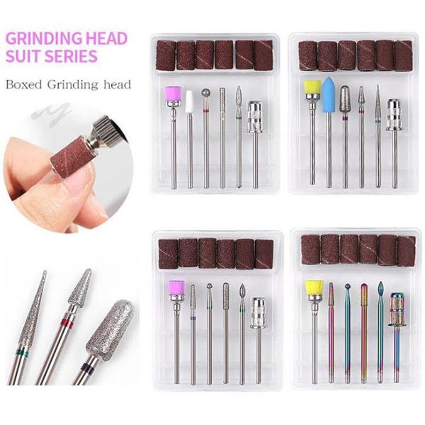 

nail art kits rotary polishing tool grinding head supplies polish drill bits set