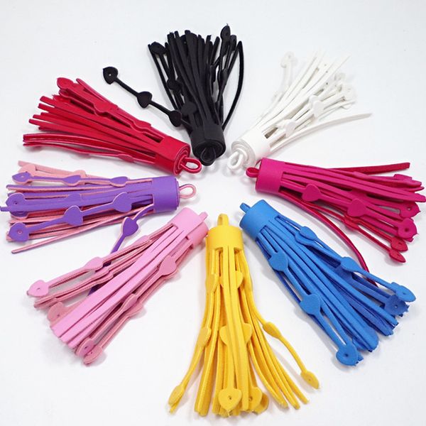 

lovely tassels bag pendants solid color simple all-match keychain mobile phone chains multifunctional jewelry accessories, Silver