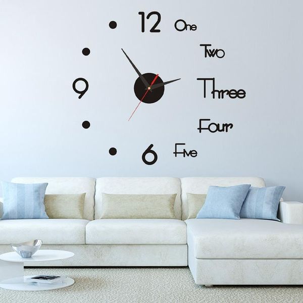 

wall clock watch clocks 3d diy acrylic mirror stickers living room home office decor modern design wall clock ing