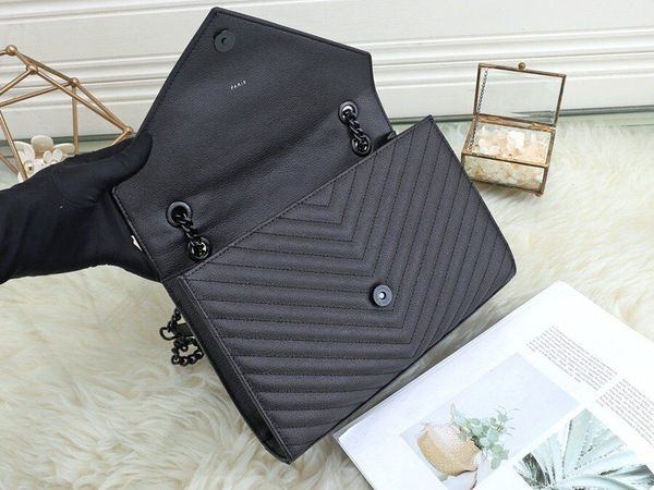 

shoulder bags women composite sheepskin genuine leather all-black handbags ladies purse wallet casual totes bag fast delivery
